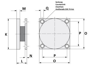Counter plate - Range G - Dimensions
