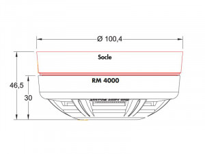 Detecteur de fumée RM 4000 - Dimensions